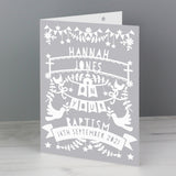 Personalised Grey Papercut Style Card - Greeting Cards at Gift Moments