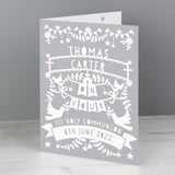 Personalised Grey Papercut Style Card - Greeting Cards at Gift Moments