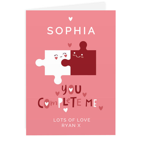 Personalised You Complete Me Jigsaw Card - Greeting Cards at Gift Moments