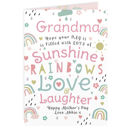 Personalised Rainbows & Sunshine Card - Greeting Cards at Gift Moments