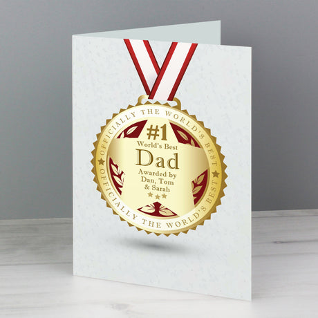 Personalised Number 1 Medal Card - Greeting Cards at Gift Moments