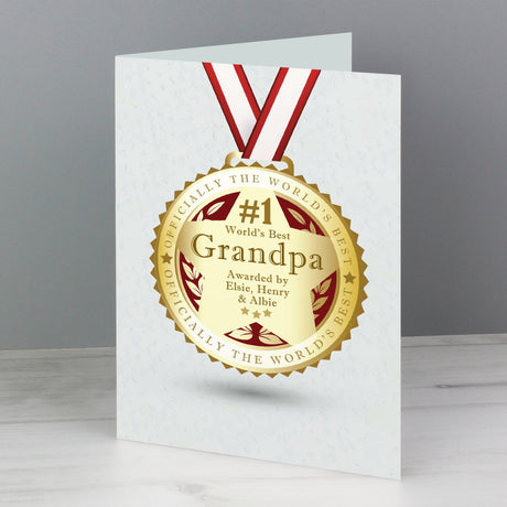 Personalised Number 1 Medal Card - Greeting Cards at Gift Moments