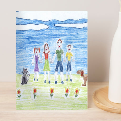 Personalised Children's Drawing Photo Upload Card - Greeting Cards at Gift Moments