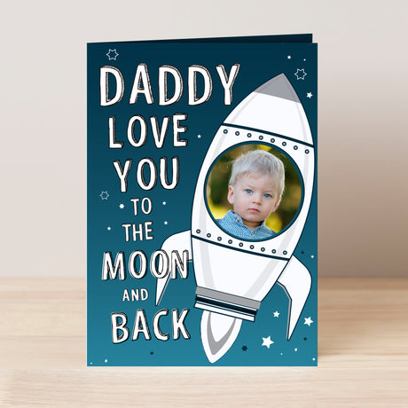 Personalised Moon & Back Photo Upload Card Default Title - Greeting Cards at Gift Moments