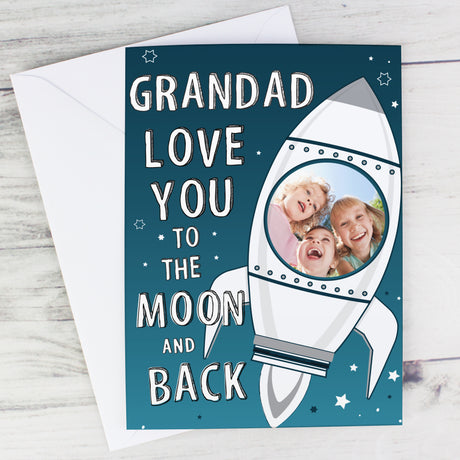 Personalised Moon & Back Photo Upload Card - Greeting Cards at Gift Moments