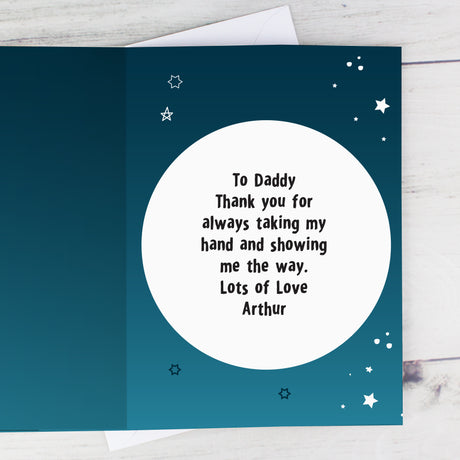 Personalised Moon & Back Photo Upload Card - Greeting Cards at Gift Moments