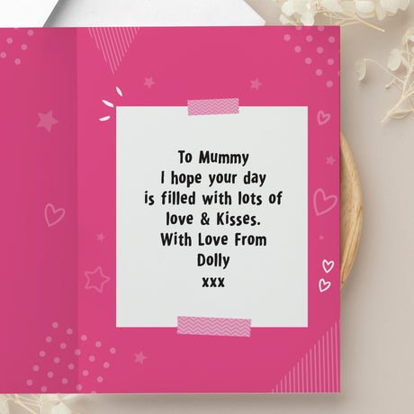 Personalised Pink Polaroid Wreath Photo Upload Card - Greeting Cards at Gift Moments