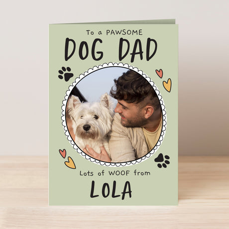 Personalised From the Dog Photo Upload Card Default Title - Greeting Cards at Gift Moments