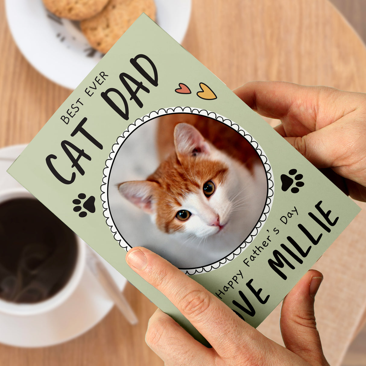 Personalised From the Cat Photo Upload Card Default Title - Greeting Cards at Gift Moments