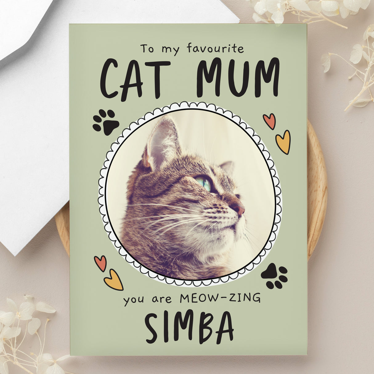 Personalised From the Cat Photo Upload Card - Greeting Cards at Gift Moments