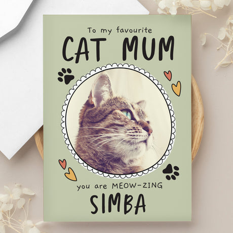 Personalised From the Cat Photo Upload Card - Greeting Cards at Gift Moments