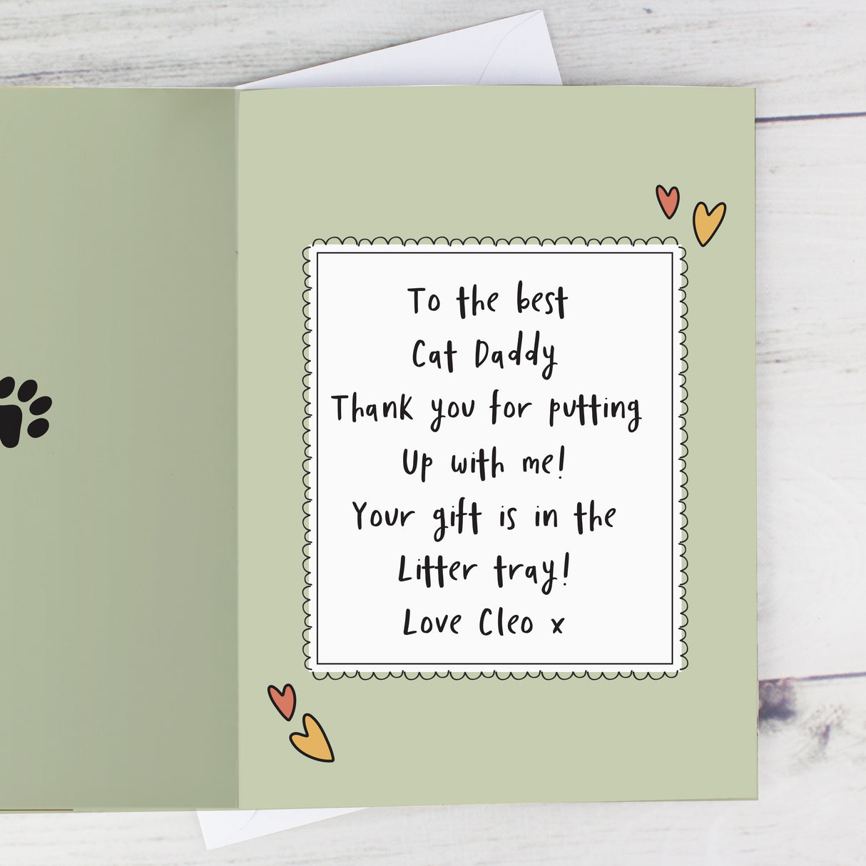 Personalised From the Cat Photo Upload Card - Greeting Cards at Gift Moments