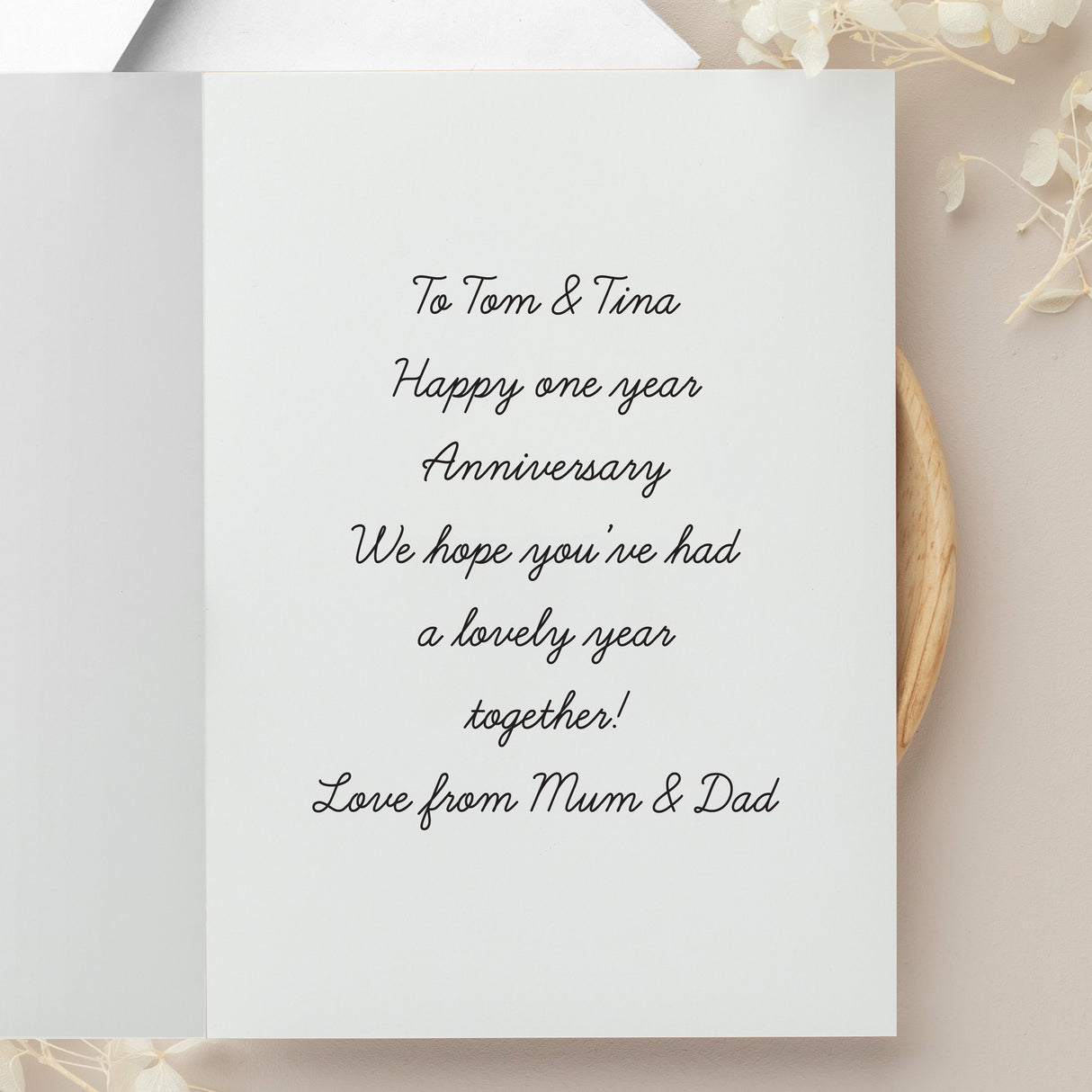 Personalised Photo Upload Greeting Card Cursive - Greeting Cards at Gift Moments