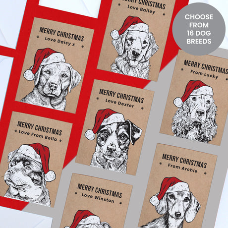 Personalised Dog Breed Christmas Card - Greeting Cards at Gift Moments