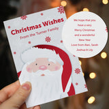 Personalised Pack of 10 Christmas Santa Cards - Greeting Cards at Gift Moments