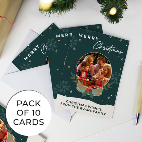 Personalised Pack of 10 Christmas Photo Cards - Greeting Cards at Gift Moments