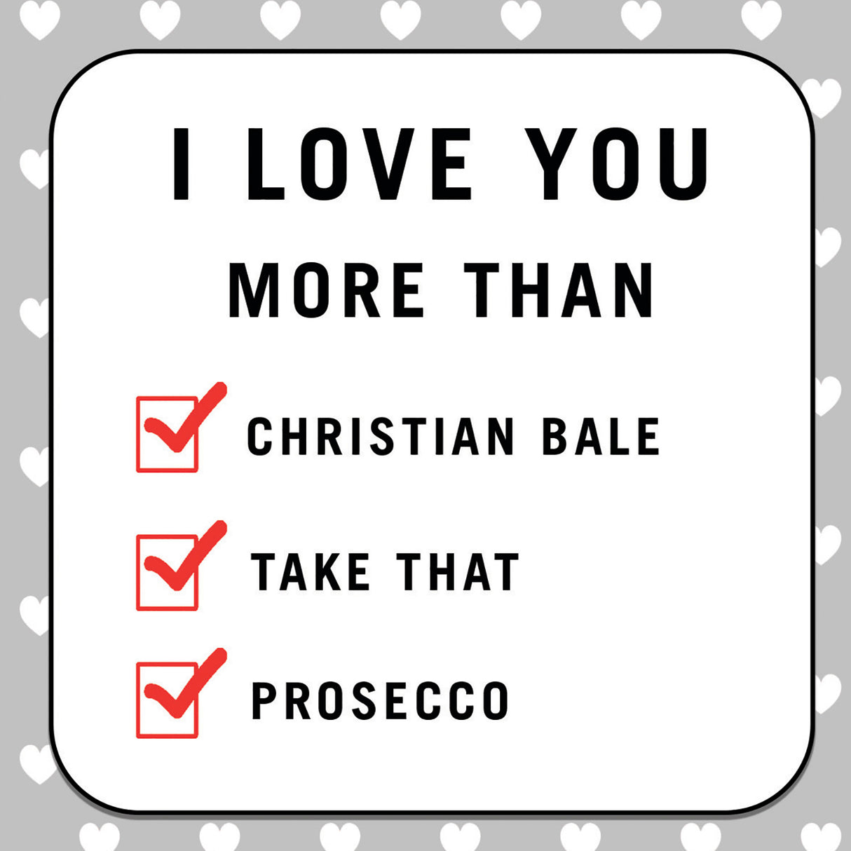 Personalised I Love You More Than Coaster Card - Greeting Cards at Gift Moments