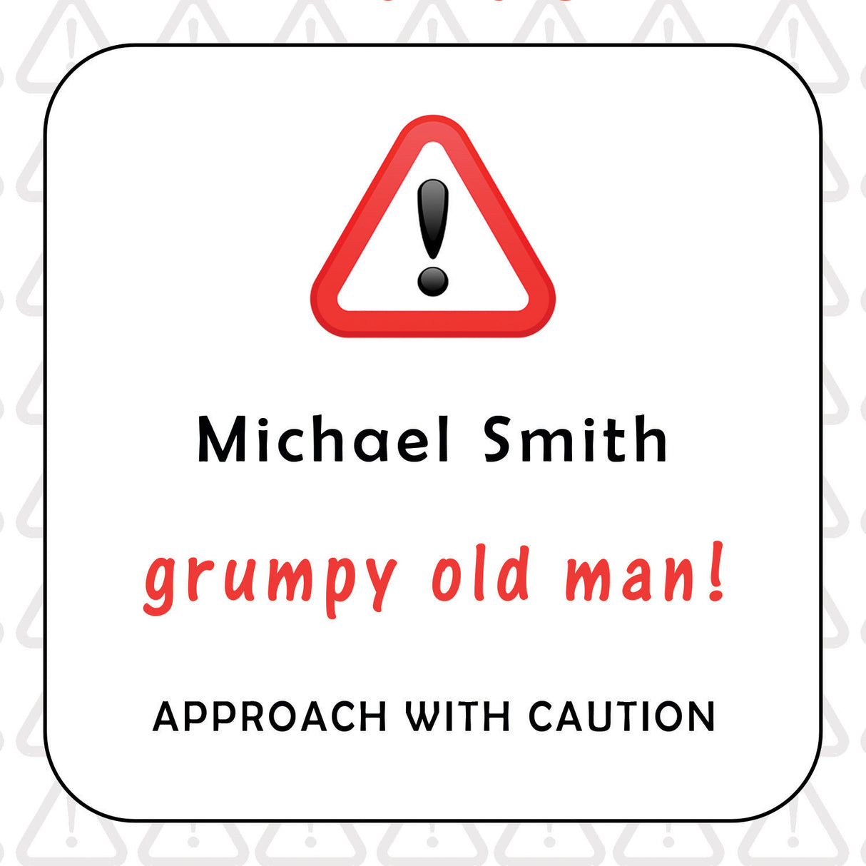 Grumpy Old Man Coaster Card: 5 - Greeting Cards By Gift Moments