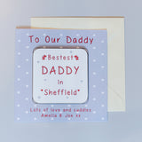 Personalised Best Dad Coaster Card: 3 - Greeting Cards By Gift Moments