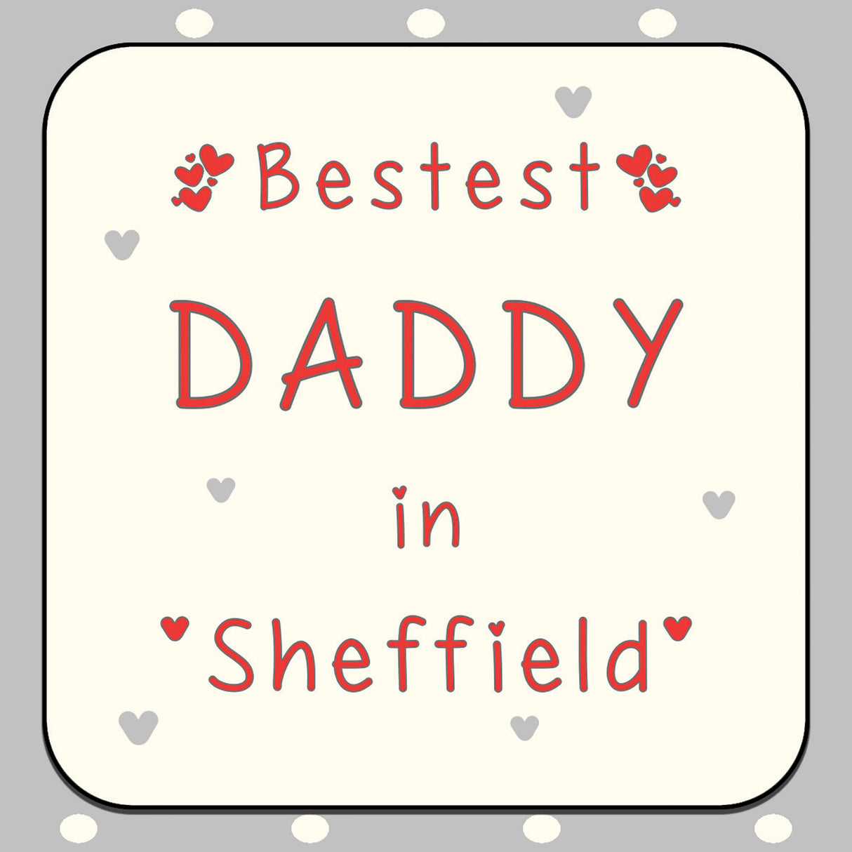 Personalised Best Dad Coaster Card: 5 - Greeting Cards By Gift Moments