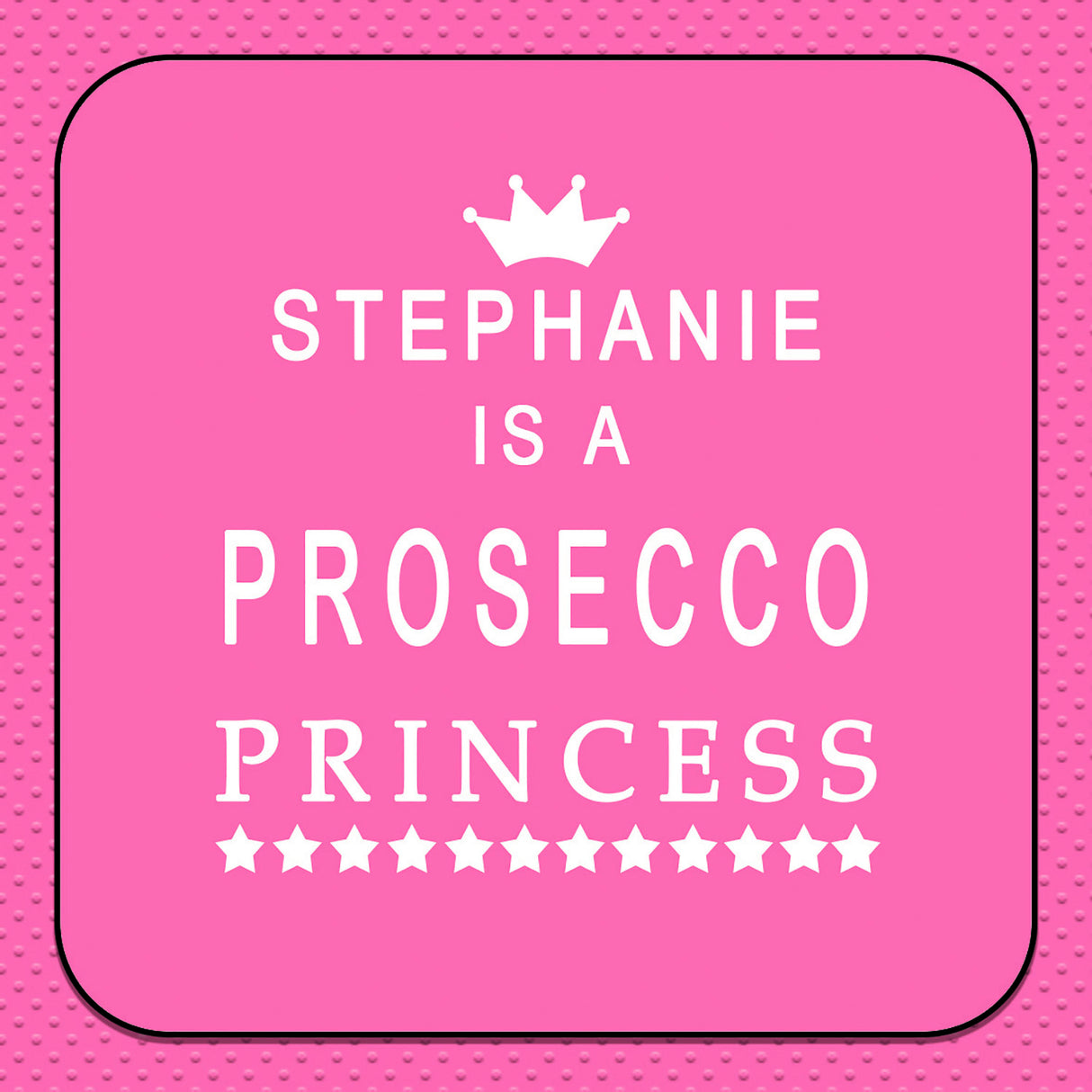 Personalised Prosecco Princess Coaster Card: 5 - Greeting Cards By Gift Moments