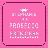 Personalised Prosecco Princess Coaster Card: 5 - Greeting Cards By Gift Moments