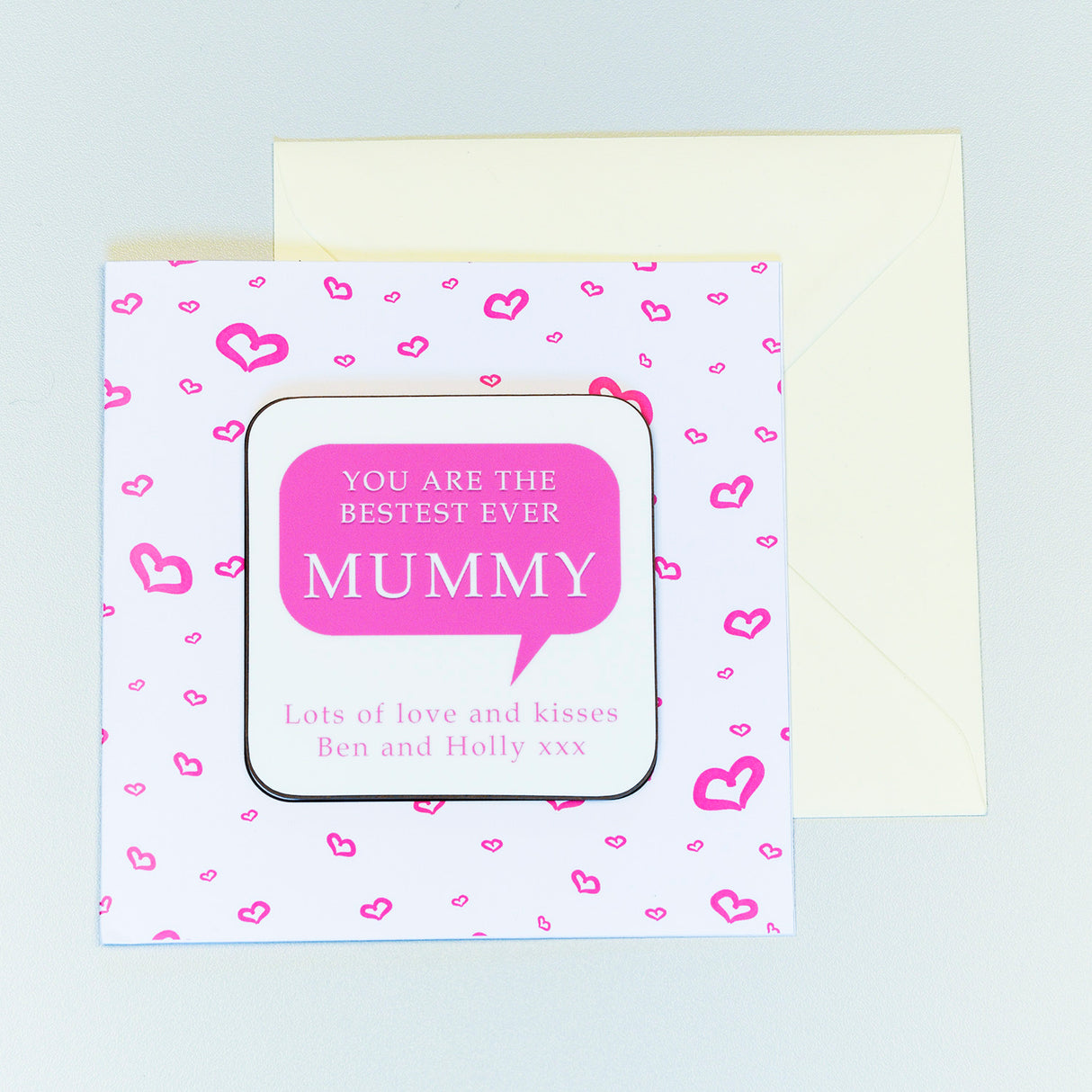 Personalised Mummy/Daddy Coaster Card: 3 - Greeting Cards By Gift Moments