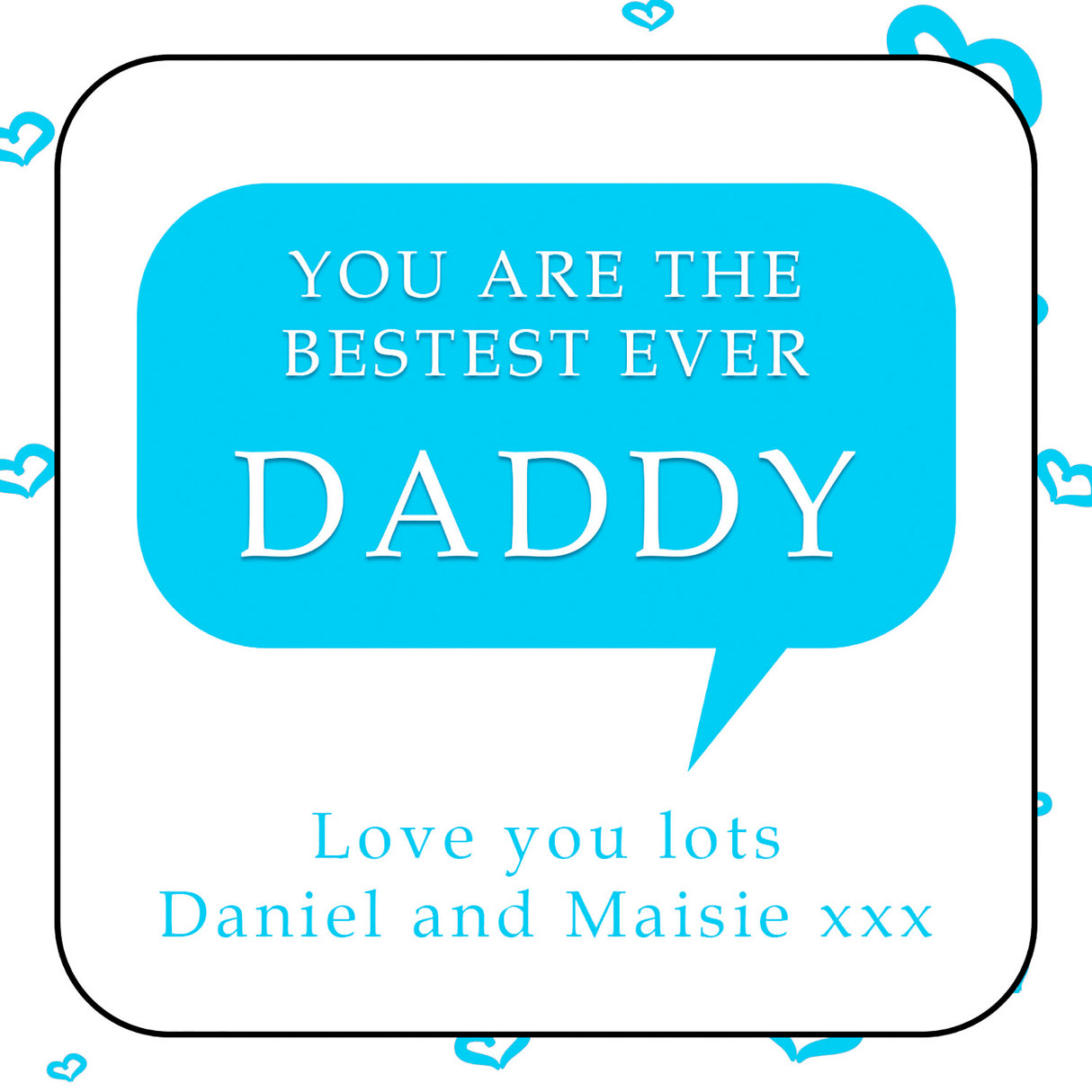 Personalised Mummy/Daddy Coaster Card: 6 - Greeting Cards By Gift Moments