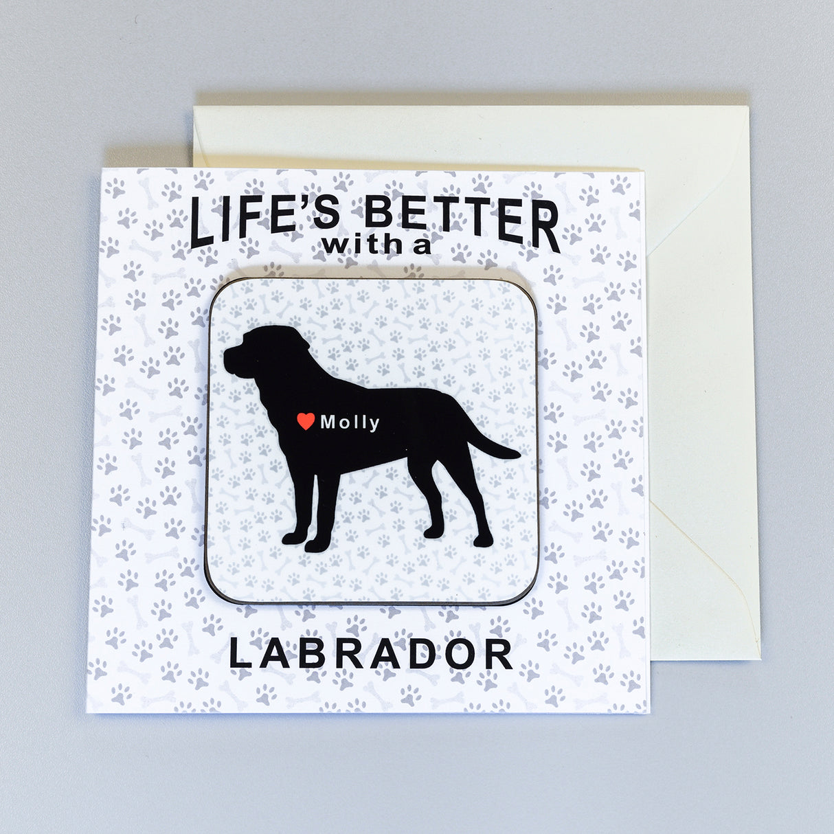 Personalised Life's Better With . . . Coaster Card - Greeting Cards at Gift Moments