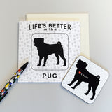 Personalised Life's Better With . . . Coaster Card - Greeting Cards at Gift Moments