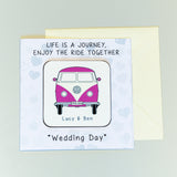 Personalised VW Camper Coaster Wedding Card: 4 - Greeting Cards By Gift Moments