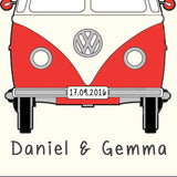 Personalised VW Camper Coaster Wedding Card: 6 - Greeting Cards By Gift Moments