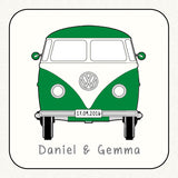 Personalised Wedding Day Campervan Coaster Card - Greeting Cards at Gift Moments