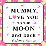 Personalised Moon & Back Coaster Card: 5 - Greeting Cards By Gift Moments