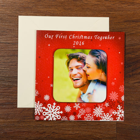 Personalised Christmas Photo Upload Coaster Card - Greeting Cards at Gift Moments