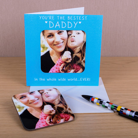 Personalised You're the Bestest! Photo Coaster Card - Greeting Cards at Gift Moments