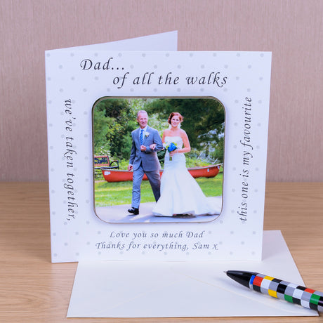 Personalised Dad of all the Walks Photo Coaster Card Default Title - Greeting Cards at Gift Moments