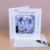 Personalised Dad of all the Walks Photo Coaster Card - Greeting Cards at Gift Moments