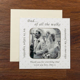 Personalised Dad of all the Walks Photo Coaster Card - Greeting Cards at Gift Moments