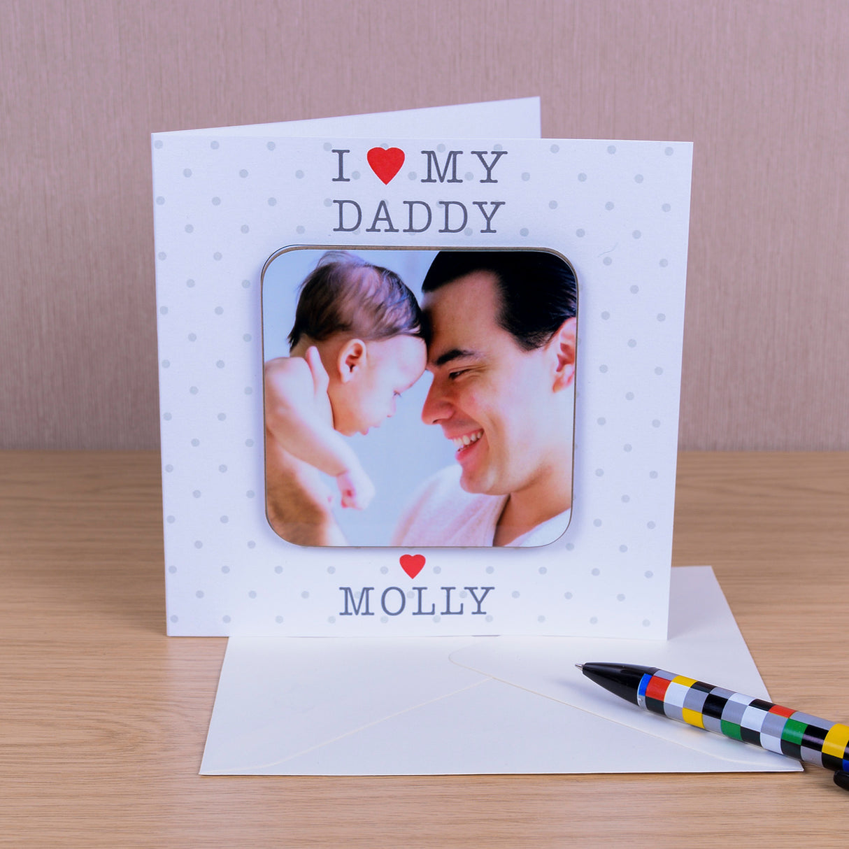 Personalised I Love My . . . Photo Upload Coaster Card - Greeting Cards at Gift Moments