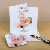 Personalised I Love My . . . Photo Upload Coaster Card - Greeting Cards at Gift Moments