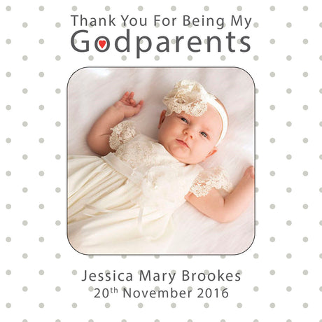 Personalised Godparents Photo Upload Coaster Card Godparents - Greeting Cards at Gift Moments