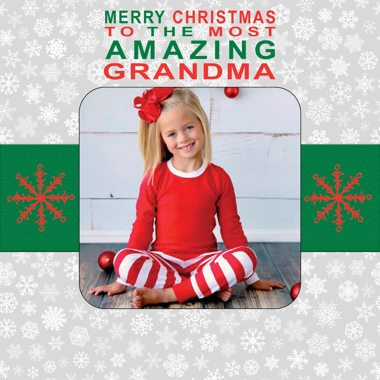 Personalised Merry Christmas Photo Upload Coaster Card - Greeting Cards at Gift Moments