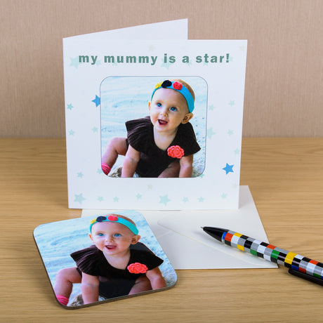 Personalised Mummy / Daddy Photo Upload Coaster Card - Greeting Cards at Gift Moments