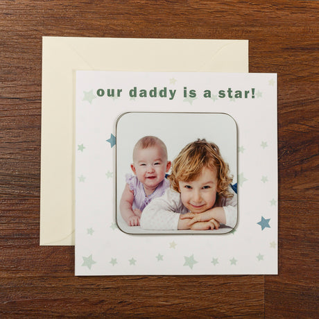 Personalised Mummy / Daddy Photo Upload Coaster Card - Greeting Cards at Gift Moments