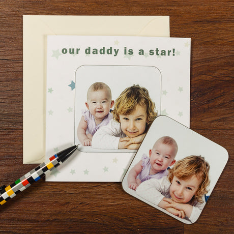 Personalised Mummy / Daddy Photo Upload Coaster Card - Greeting Cards at Gift Moments