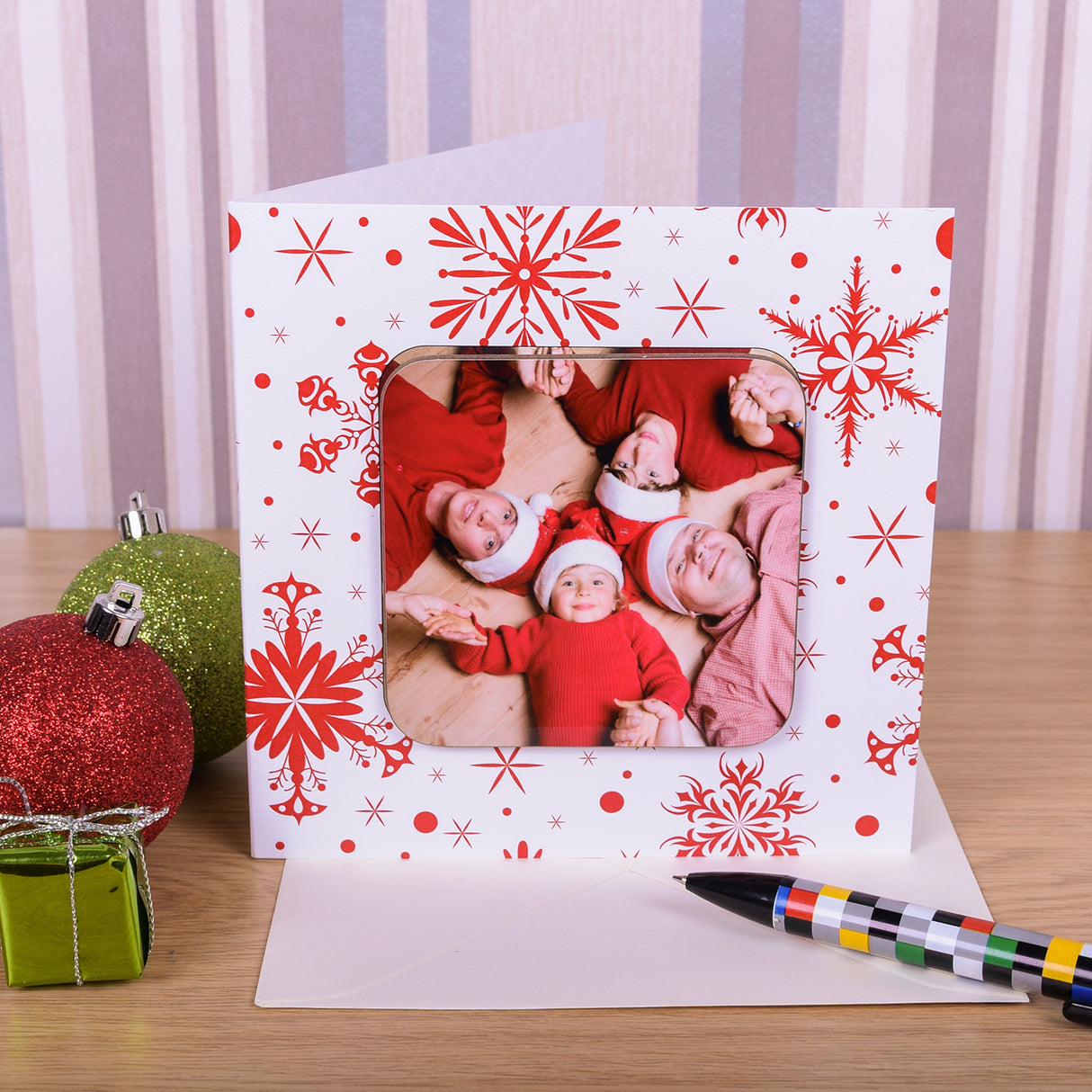 Personalised Christmas Photo Coaster Card Default Title - Greeting Cards at Gift Moments