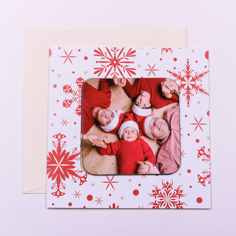 Personalised Christmas Photo Coaster Card - Greeting Cards at Gift Moments