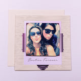 Personalised Besties Forever Photo Coaster Card - Greeting Cards at Gift Moments