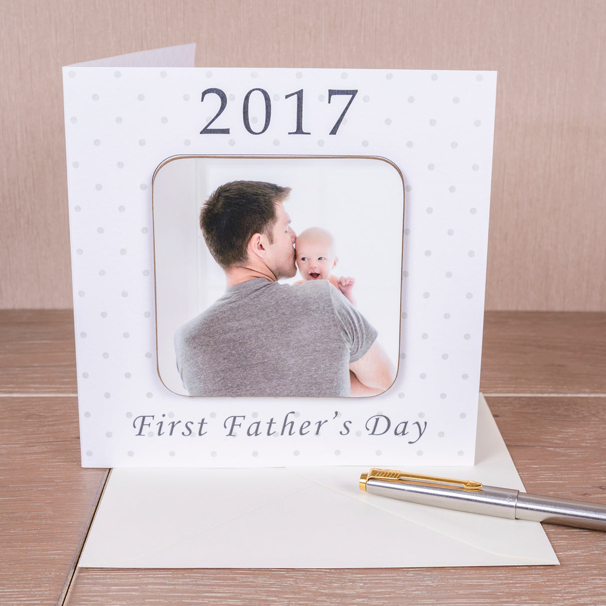 Personalised First Fathers Day Photo Coaster Card Default Title - Greeting Cards at Gift Moments